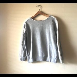 Anthropology Pepin Gray Sweatshirt with Fringe